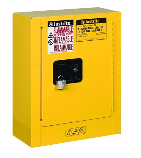 justrite sure-grip ex steel 1 door manual flammables cabinet|justrite safe cabinet manual.